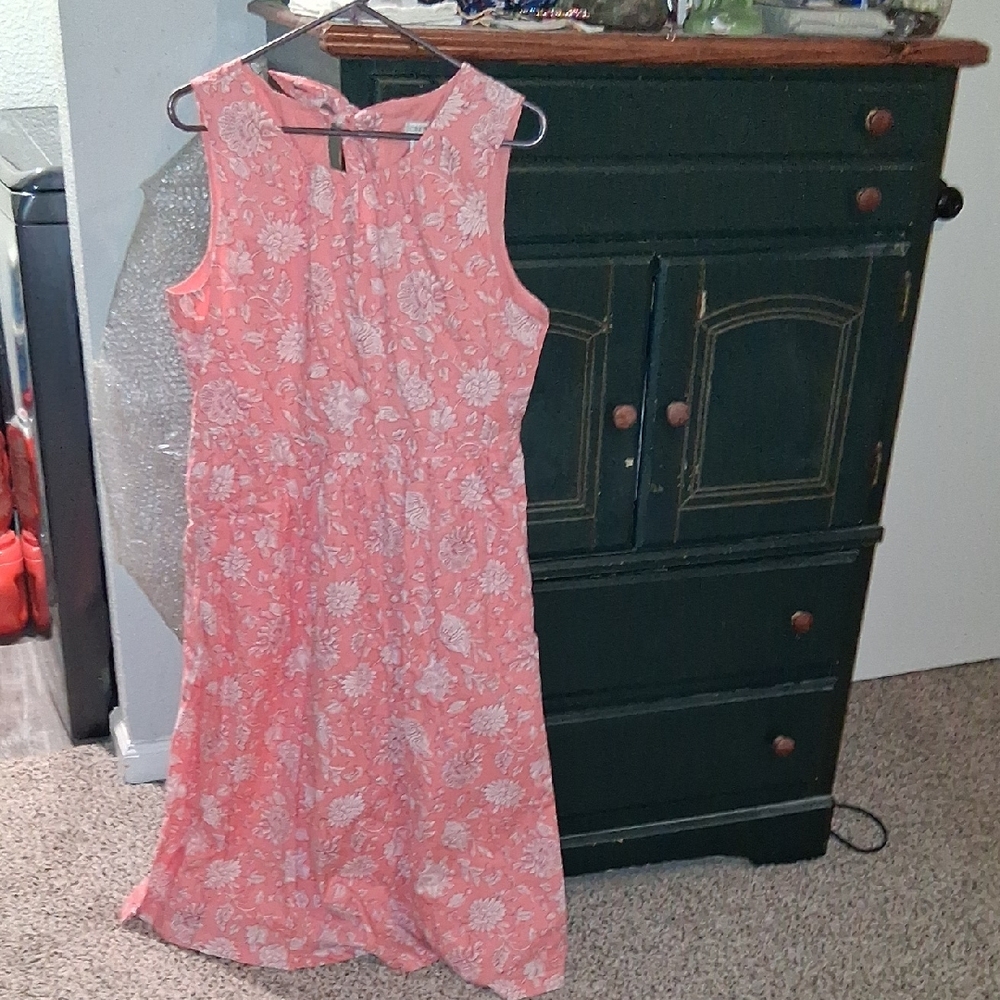 J. Crew Coral and White Floral Dress